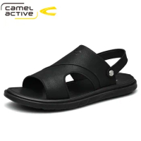 Camel Active 2021 New Men Sandals Summer Shoes Men Beach Sandals Brand Men Casual Shoes Flip Flops PU Leather Men Shoes