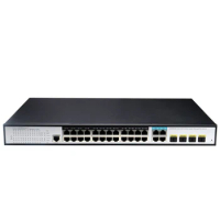 L2+ 24 Port 10/100/1000Mbps Managed PoE Switch with 4 SFP 4 RJ45 Combo Ports 802.3at PoE + Management Ethernet Switch