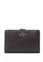 Kate Spade Kate Spade Shimmy Glitter Fabric Boxed Medium Compact Wallet - Black
