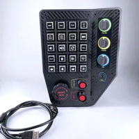PC Simulation Racing Instrument Center Control Box EuroTruck Hub Multi-function USB Button Box for Fanatec Thrustmaster Logitech