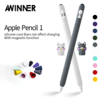น่ารักรูปแบบซิลิโคนซิลิโคนป้องกันหมวกฝาครอบสำหรับ Apple Pencil 1อุปกรณ์เสริม Anti-Scratch กรณีสำหรับดินสอ...