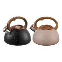 3L Whistling Tea Kettle Stainless Steel Whistling Tea Kettle Boiling Teapot With Wooden Handle Teapot For Electric Stove tools