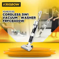 Krisbow Vacuum & Floor Washer Cordless 3 In 1 Frfcb, Putih, Kapasitas Debu 0.2L, Daya 400W