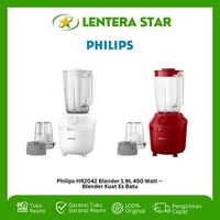 Philips Blender 1.9 Liter 450 Watt HR 2042 / HR2042 [PLASTIK / 1 LITER] (GARANSI RESMI) 100% ORI