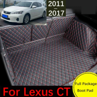 Customized Leather Car Trunk Mat For Lexus CT Rekusasu CT CT200h ZWA10 2011~2017 Waterproof Mat Tray Carpet Mud Car Accessories
