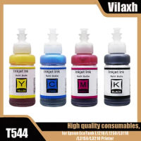 544 T544 Premium Color Compatible Bottle Water Based Refill Inkjet Ink for Epson EcoTank L1210/L1250/L3110/L3150/L3210 Printer