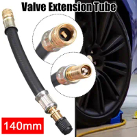 140mm Universal Car Extended Silicone Nozzle Scooters Tire Air Nozzle Pump Adapter Tube Valve Extension Inflator Valve C9I2