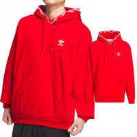 Adidas Originals 男款 女款 紅色 CNY 新年 龍年 復古 三葉 帽T 長袖 IX4217