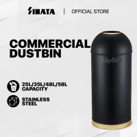 Commercial Dustbin Large Rubbish Bin 25L 35L 48L 58L Hotel Shopping Mall Round Dustbin Trash Can Gar