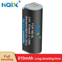 HQIX for Canon POWERSHOT N N2 SD4500 IS IXUS 500 510 1000 1100 HS IXY 50S camera NB-9L Charger Battery