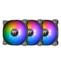 【Thermaltake 曜越】Pure Plus 12 LED RGB 水冷排風扇 三顆包 12公分 PWM(CL-F063-PL12SW-A)