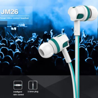 JM26 Wired Earphone Subwoofer Headphones In-Ear Sports Headset Waterproof Sport Noise Reduction Microphone Voice Earbuds