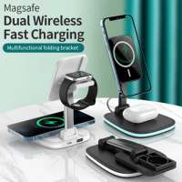 3 in 1 Magnetic Wireless Charger Station For iPhone 12 12 pro Max Wireless Chargers Fast Charger for Apple Watch 6 5 Airpods pro