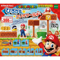 小全套6款 日本正版 瑪利歐 世界遊戲場景組 扭蛋 轉蛋 路易吉 問號磚塊 超級瑪利 626189A 626189B