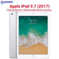95% New Original Apple iPad 9.7'' 2017 iPad 5th Gen Wifi+Cellular 32/128GB 9.7'' A9 Fusion IPS LCD iPad iOS 10.3 Unlocked Tablet