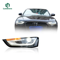 Landnovo high quality car accessories LED headlight plug and play for 2013-2015 A4 A4L front dynamic led head lamp