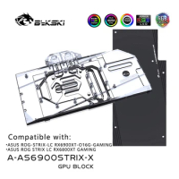 Bykski 6900 Waterblock For ASUS ROG STRIX LC RX6900XT O16G GAMING / RX6800XT , With Backplate , GPU Liquid Cooler