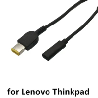 65W USB Type C Female to Square Plug Converter USB-C Fast Charging Cable Laptop Dc Power Adapter Connector for Lenovo Thinkpad