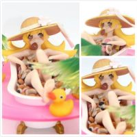 18cm Japanese anime figure Oshino Shinobu bathtub doughnuts action figure collectible model toys for boys