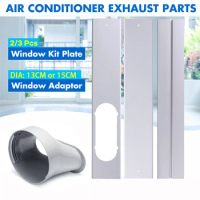 Portable Adjustable Window Kit Slide Plate Wind Shield Adaptor Tube Connector Exhaust Hose Air Conditioner Accessories