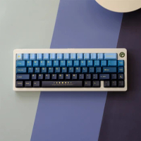 Moonrise Keycaps 129 Keys/Full Set PBT Cherry Profile DYE-SUB Blue Black Gradient Keyboard Keycaps For MX Switch 61 64 68 87 96