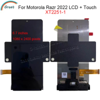Original 6.7" For Motorola Moto Razr 2022 LCD XT2251-1 Display Touch Screen Digitizer Assembly For motorola Moto Razr gen 3 LCD