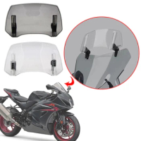 AK550 Motorcycle Windshield Extension Adjustable Spoiler Clamp-On Windscreen Air Deflector Fit for KYMCO XCITING 400i AK 550