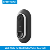SPORTLINK UV-Resistant Wall Plate Mount Designed for Google Nest Hello Smart WiFi Video Doorbell Adjustable Wedge 25-Degree