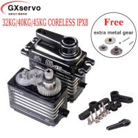 Gxservo All Metal High Speed Coreless Servo 32KG 40KG 45K High Torque Waterproof IPX8 For RC Xmaxx Crawler Robot Parts