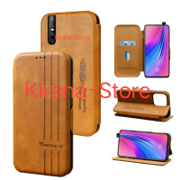 CASE UNTUK HP VIVO V15 PRO CASE FLIP KULIT DOMPET MOTIF LEATHER WALLETE cover ponsel Casing