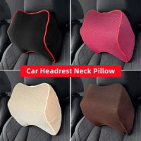 Car Headrest Neck Pillow Auto Car Neck Cushion Memory Foam Breathable Head Support Neck Rest Protector Automobiles Interior
