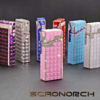 Luxury Sparkling Diamond Cigarette Case for 20 Slim Cigarettes Rhinestone Bling Shiny Cigarette Storage Box Holder Smoking Tools