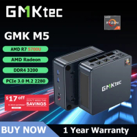GMKtec M5 AMD R7 5700U Mini PC 8-core 16-thread 16/32GB DDR4 512GB/1TB SSD Mini Computer PC Mini Desktop Win 11 Pro Computer PC