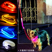 LED寵物牽引繩 夜光LED燈 發光夜間散步繩 溜狗繩 寵物拉繩 安全溜狗繩 寵物用品