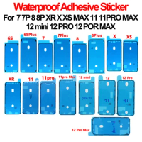 Waterproof Sticker For iPhone 12 6S 7 8 7P 8P 11 Pro Plus X XS MAX XR LCD Display Frame Bezel Seal Tape Glue 3M Adhesive 5pcs