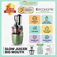 Slow Juicer ECOHOME Juicer Buah Blender Buah Watt Rendah 150 watt Silver