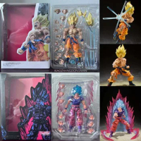 In Stock Dragon Ball Z Son Goku Figure SHF S.H.Figuarts Goku War Damage Super Saiyan Anime Model Toy Action Figure Collection