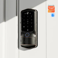 High Security Fingerprint Deadbolt Lock Tuya Electric Digital Password Keyless WiFi Smart Door Lock With Camera