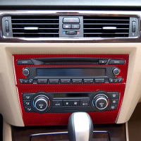 Carbon Fiber Sticker For BMW 3 Series 2005-2012 E90 E92 Air Conditioner CD Control Panel Cover for BMW E90 Interior Accessoriers