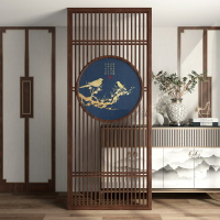 新中式屏風隔斷客廳臥室遮擋家用入戶玄關古典禪意實木鏤空座屏