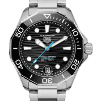 TAG HEUER 豪雅 AQUARACER PROFESSIONAL 300米鏈帶黑面腕表(WBP5110.BA0013)x42mm