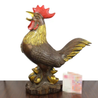copper bronze Chicken Chicken Rooster handicrafts Grilled Ham and Chicken centipede out the most favorable auspices