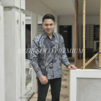 kemeja batik pria premium lengan panjang prabu reguler fit A24