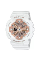 CASIO 卡西歐 Baby-G 數位類比白色樹脂錶帶女士手錶 BA-110X-7A1DR