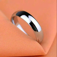 Cincin Titanium Silver Polos Anti Karat