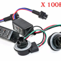 100PCS 1156/7 3156/7 LED Bulb 8W Error Free Canbus Canceler Adapter Decoder Fog Turn Brake Signal Anti-Hyper Flashing Blinking