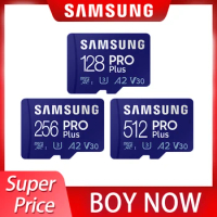 100% Original Samsung PRO Plus Memory Card 128GB 256GB 512GB Read Speed up to 160MB/s V30 A2 Class 10 UHS-I U3 Micro SD Card