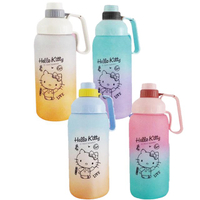 小禮堂 Hello Kitty 運動冷水吸管水壺 1800ml (4款隨機) 4711299-202223