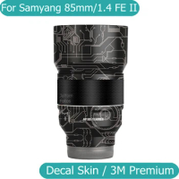 For Samyang 85 F1.4 FE II Decal Skin Vinyl Wrap Film Lens Body Protective Sticker Protector Coat AF 85mm 1.4 II For Sony Mount