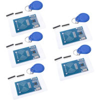 5pcs/lot MFRC-522 RC522 RFID NFC Reader RF IC Card Inductive Sensor Module For Arduino Module + S50 NFC Card + NFC Key Ring